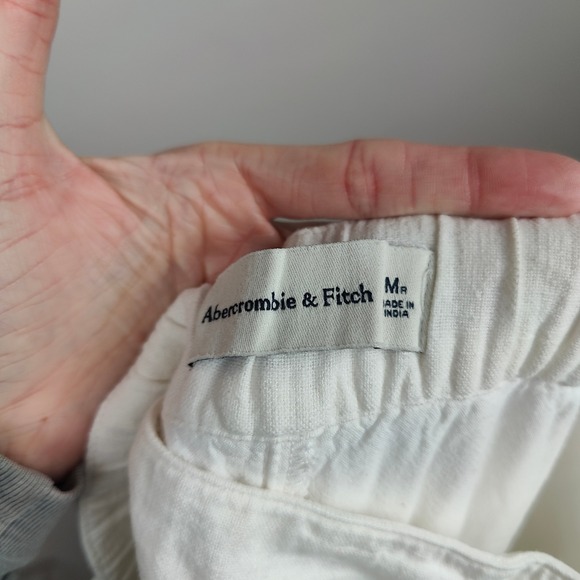 Abercrombie & Fitch A&F Sloane Tailored Linen-Blend Wide Leg Pant Womens Medium - Picture 6 of 8